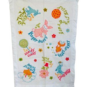 Sears Vintage Fleece Crib Blanket 36" X 50" NOS NWT Dr Seuss